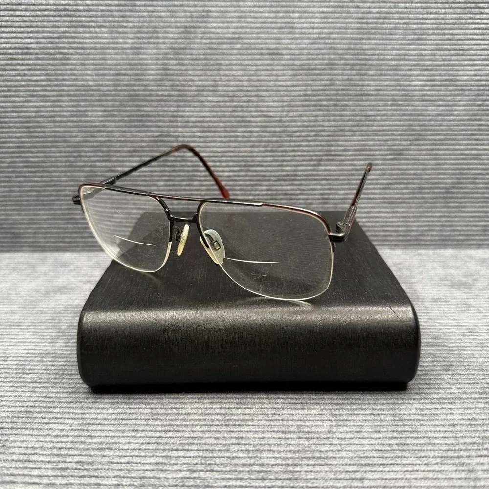 Vintage‎ Rodenstock 2766 B 140 Aviator Glasses Frames Black Silver Germany Retro